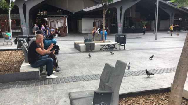 La plaza de la Gardunya, situada en la parte trasera del Mercat de la Boqueria