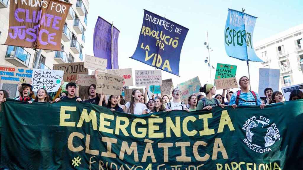 El colectivo Fridays for future durante una manifestación