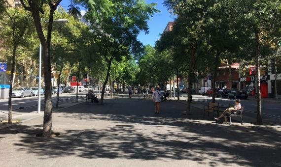 La rambla de Guipúscoa, en la Verneda / AF