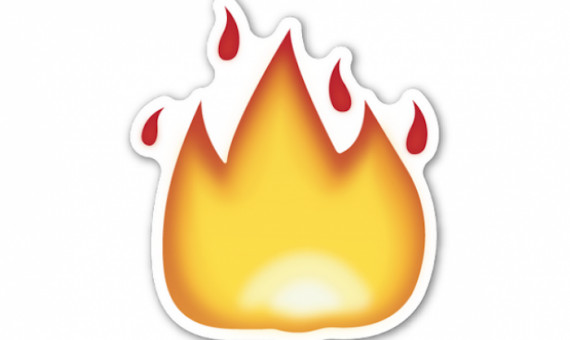 Emoji de una llama de fuego