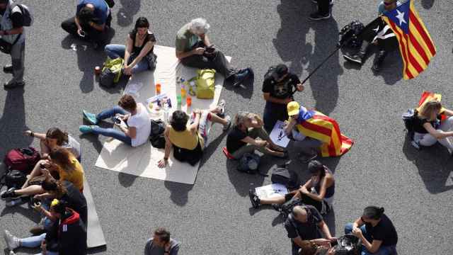 La plataforma Pícnic per la República ensaya su protesta en Barcelona / EFE- Alejandro García