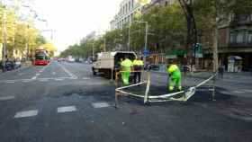 Los servicios de limpieza en Passeig de Gràcia