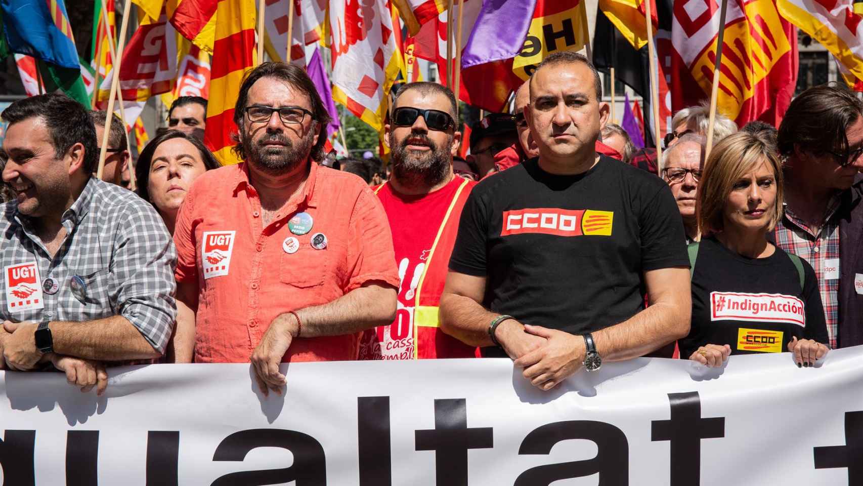 UGT y CC.OO. en una manifestación / EUROPA PRESS