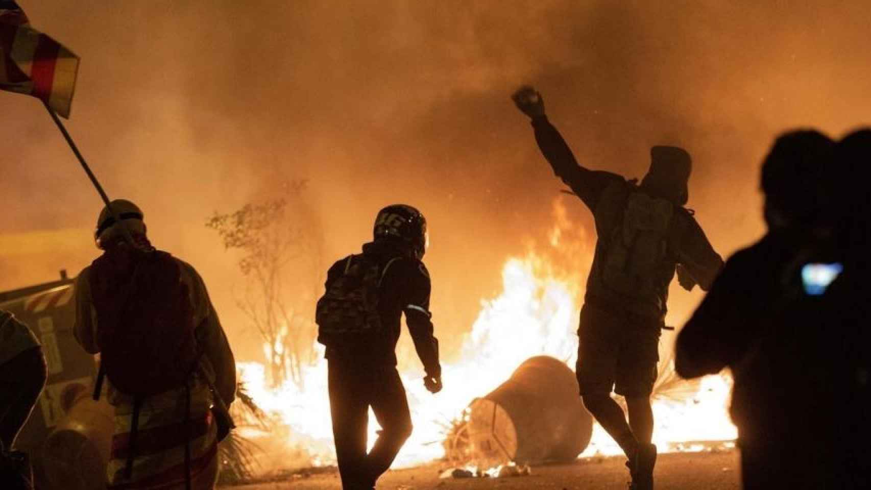 Extremistas en una manifestación posterior a la sentencia / EUROPA PRESS