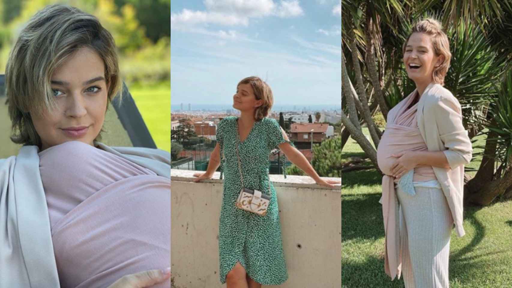 Collage de Laura Escanes y su hija Roma en su villa de Torre Vilana en Barcelona / INSTAGRAM