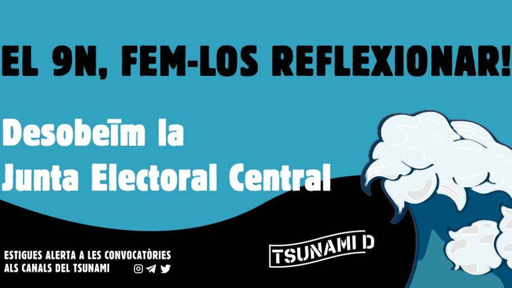 Cartel de Tsunami Democràtic para el 9-N