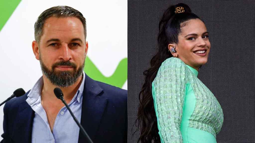 Santiago Abascal, líder de Vox, y Rosalía / BMAGAZINE