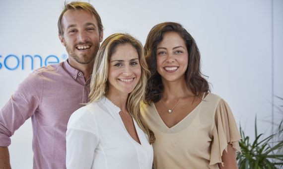 Los tres socios de DeRose Method en el local del Eixample / DEROSE