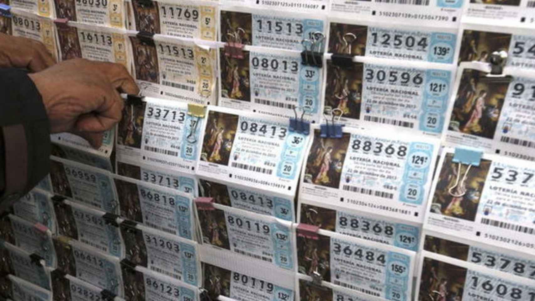 Imagen de varios billetes de lotería