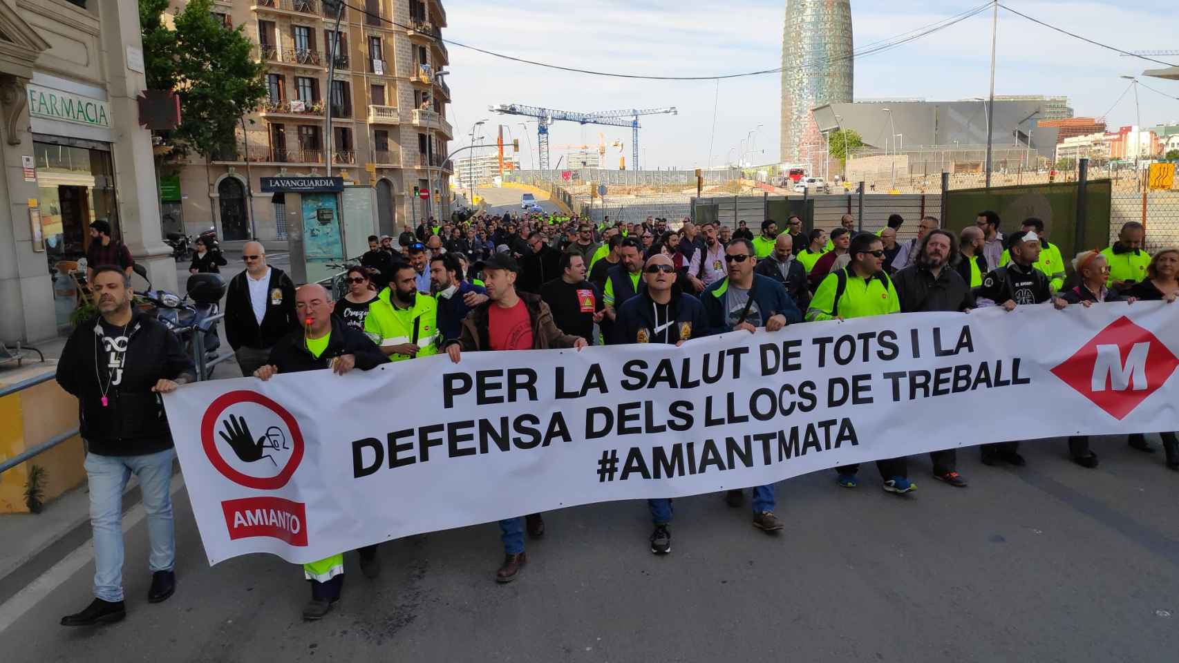 Los trabajadores de la TMB protestan por la presencia de amianto en el metro / CEDIDA