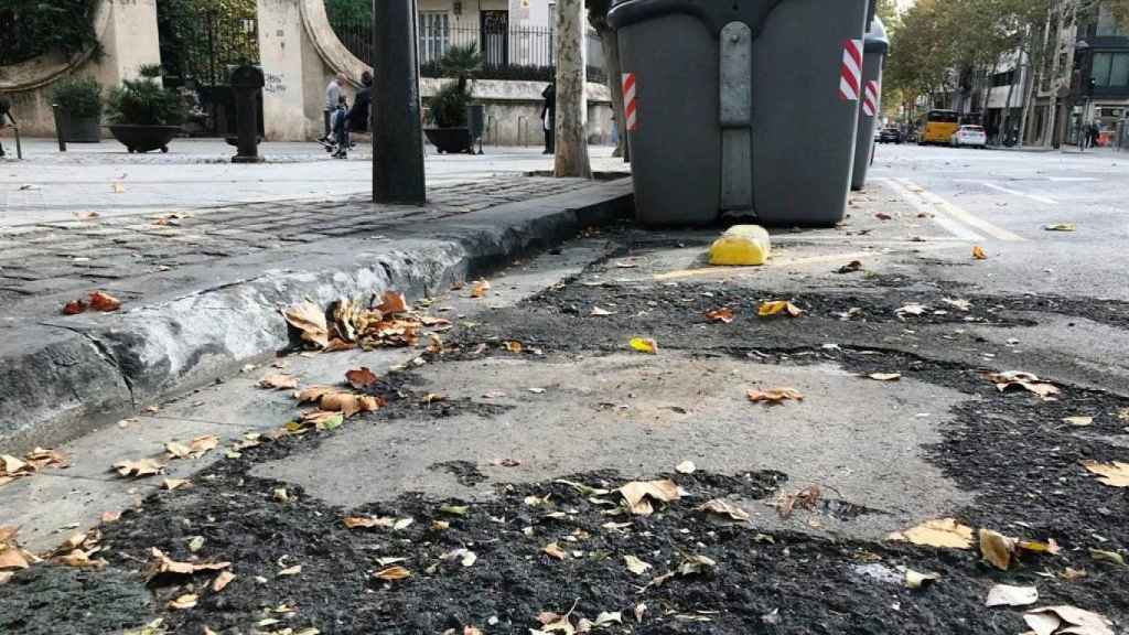 Una treintena de contenedores han sido quemados en Badalona en las últimas semanas / GUÀRDIA URBANA DE BADALONA