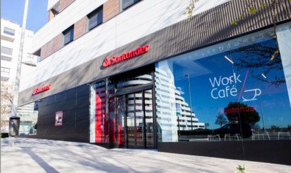 Coworking del banco Santander, situado en la Diagonal de Barcelona / Banco Santander