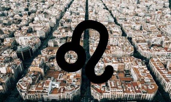 Signo del horóscopo leo sobre el Eixample de Barcelona / BMAGAZINE