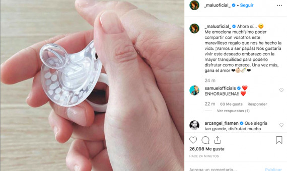 Malú anuncia que espera la llegada de su primer hijo / INSTAGRAM