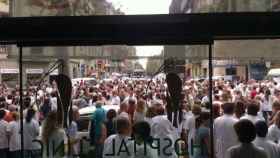 Trabajadores del Hospital Clínic manifestándose en contra los recortes / TWITTER