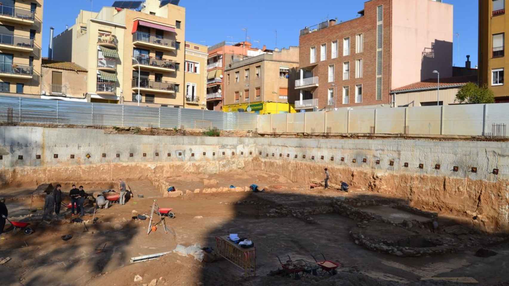 Un tramo de la antigua Via Augusta en Badalona / AJ. DE BADALONA