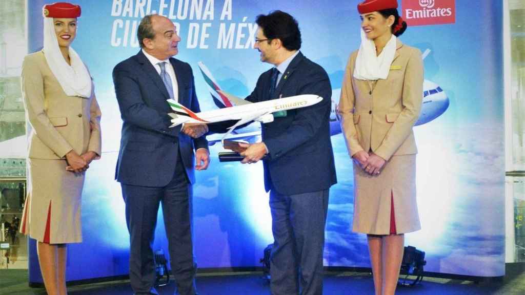 Acto de inauguración de la nueva conexión entre Barcelona y Ciudad de México / EMIRATES