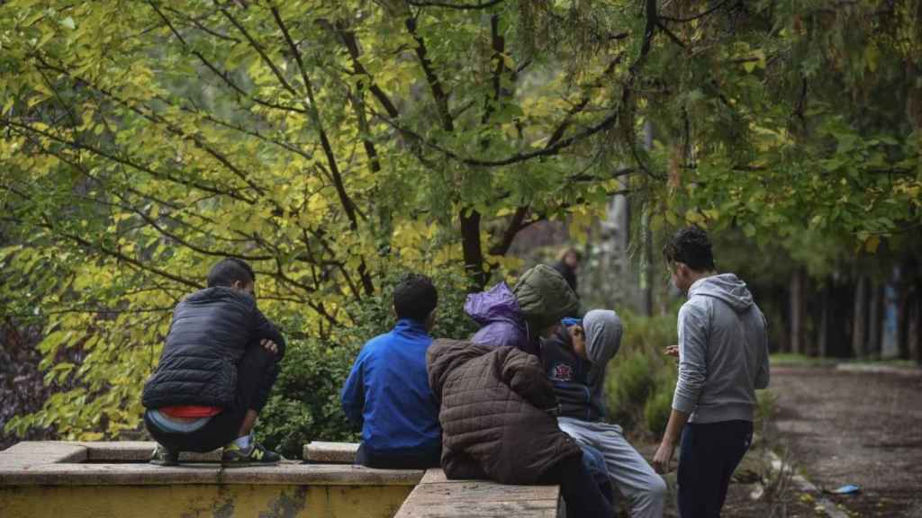 Un grupo de menores no acompañados (menas) en una imagen de archivo