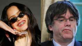 Rosalía y Puigdemont en un collage realizado por BMagazine / EUROPA PRESS