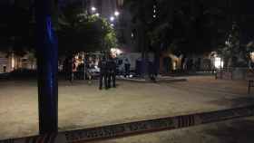 Cordón policial en el Pou de la Figuera de Barcelona / A.L.