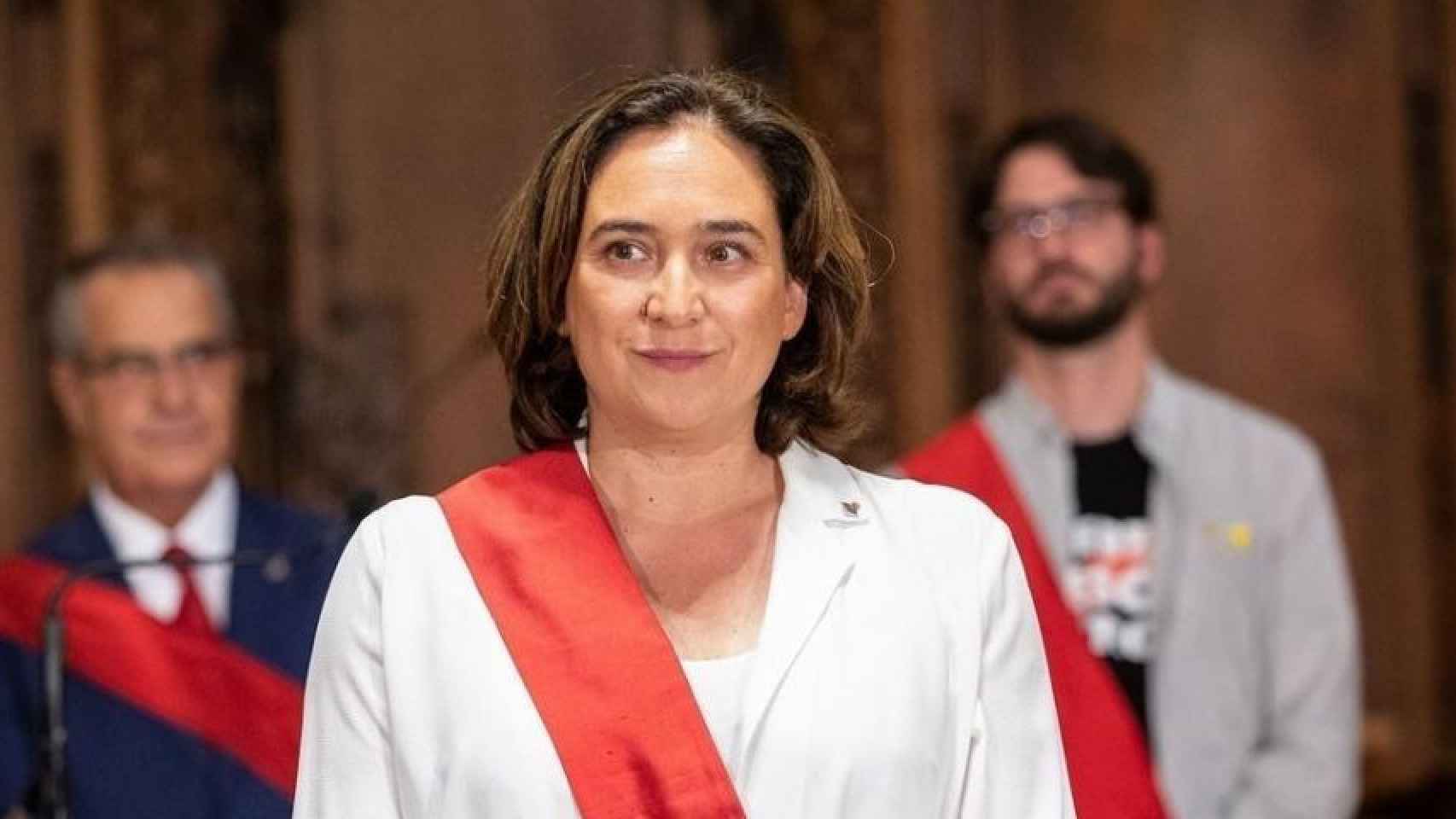 Ada Colau, durante el pleno de investidura del pasado mes de junio