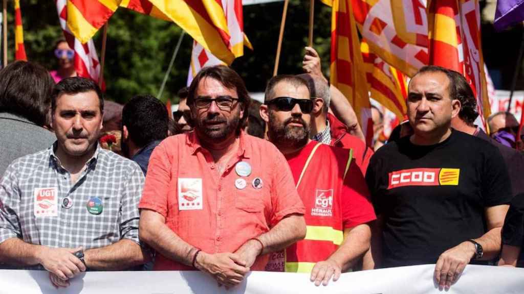 Los lideres de UGT y CCOO en Cataluña, Camil Ros y Javier Pacheco / EFE