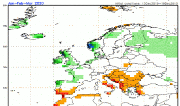 Anomalía pluviométrica invierno / NOAA