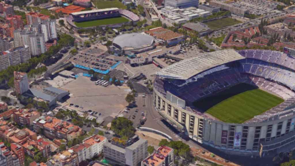 El Camp Nou y sus alrededores / GOOGLE MAPS