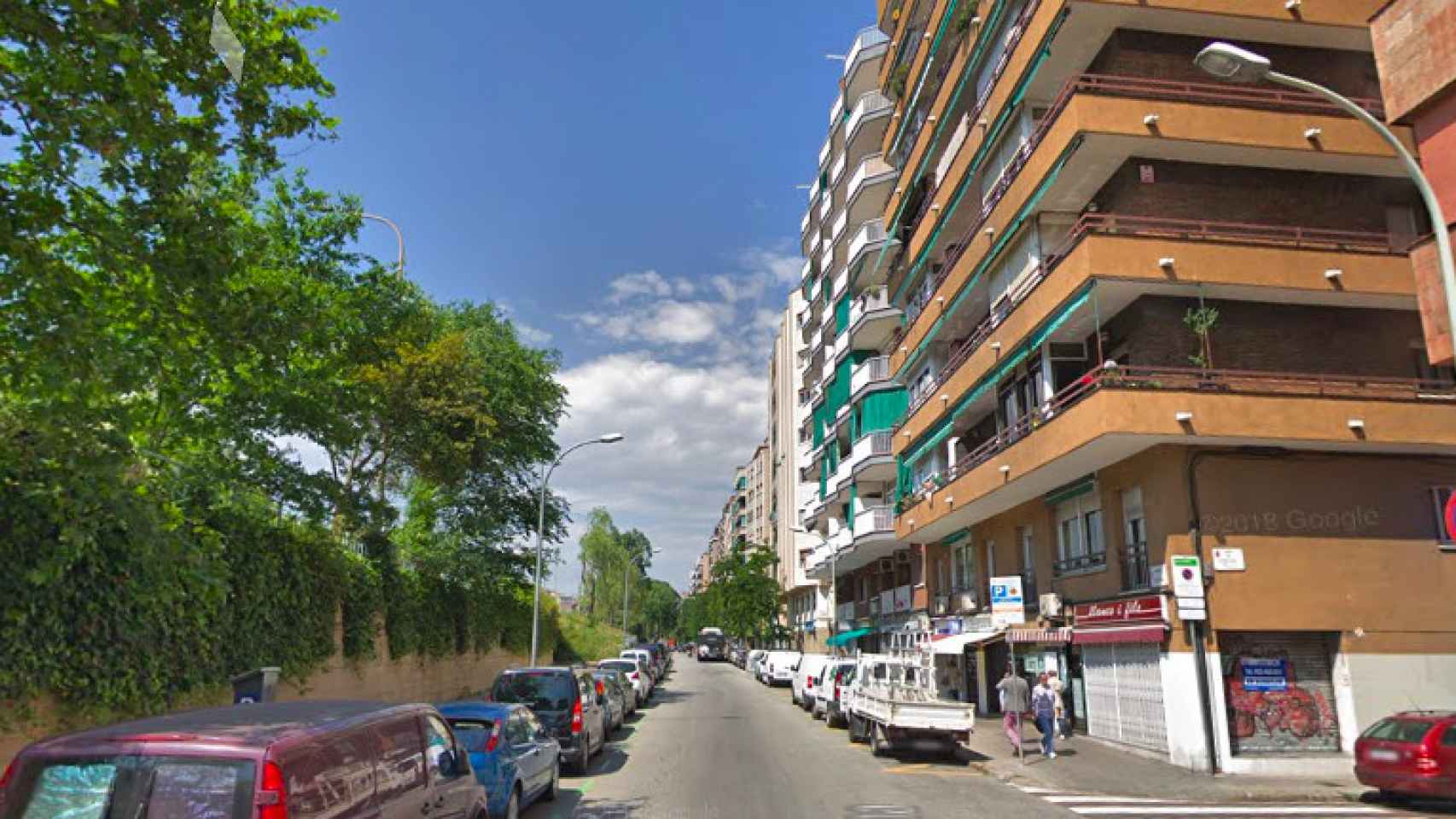 La avenida de la Meridiana, 458, la zona en la que se produjo el atropello / GOOGLE MAPS