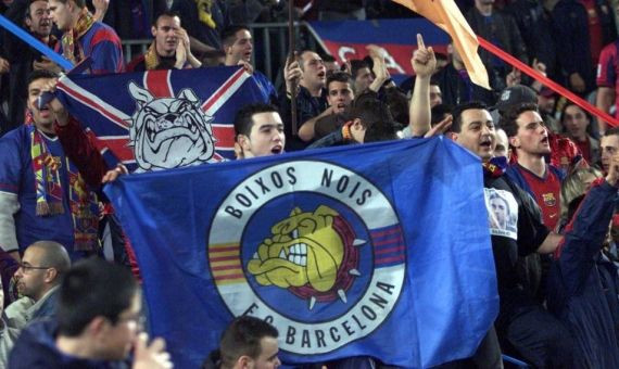 Imagen de los Boixos Nois en el Camp Nou, a principios del siglo XXI