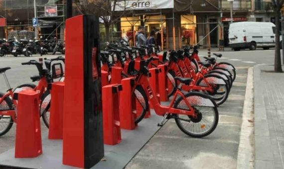 Una estación del Bicing en el centro de Barcelona / CR