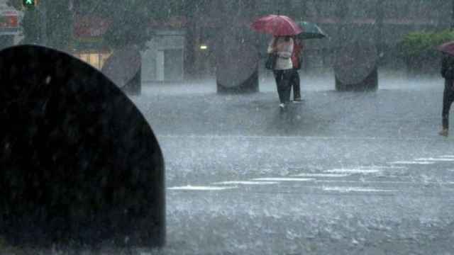 Imagen de un temporal en Barcelona