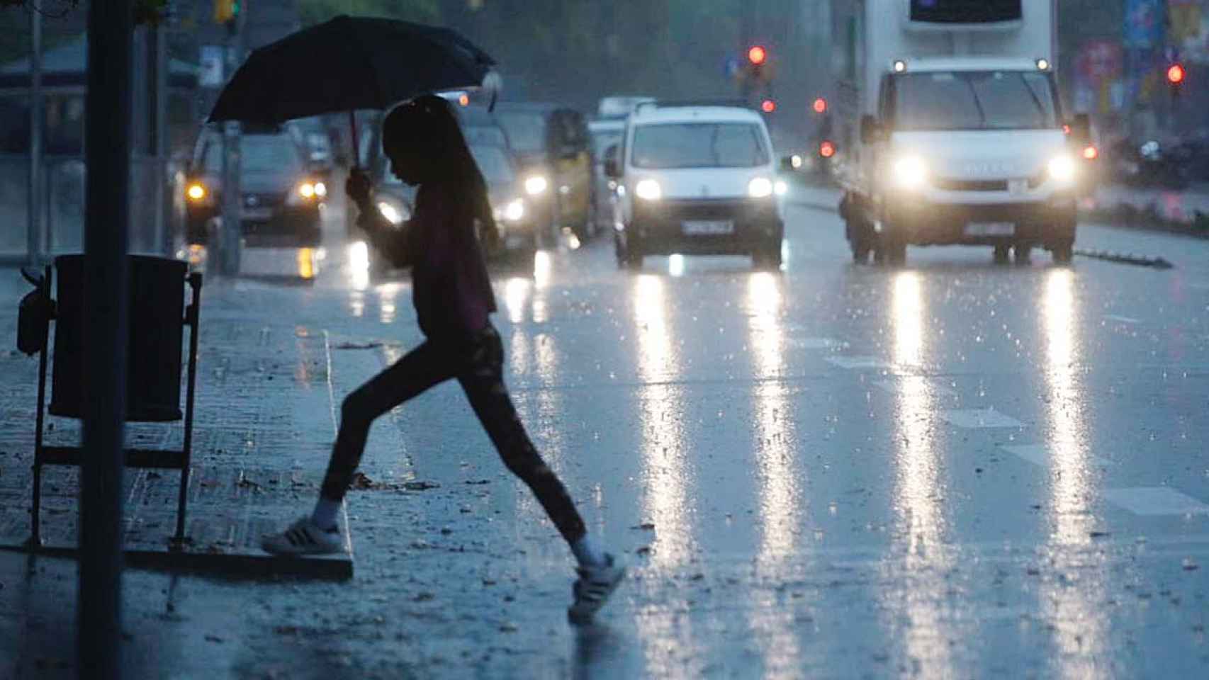 Intensas lluvias en Barcelona