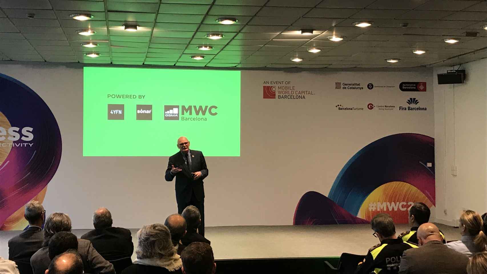 John Hoffman, en la presentación oficial del MWC 2020 / DAVID FARRERO