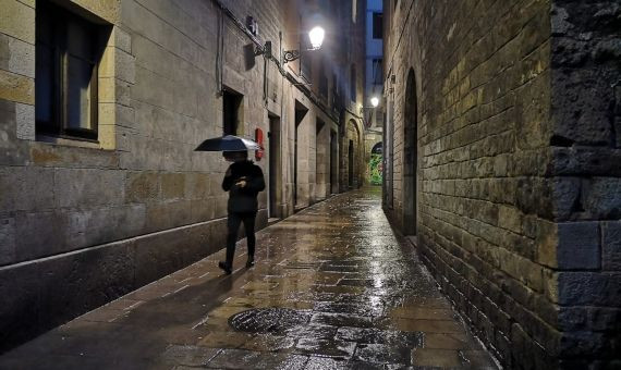 Calle Paradís, donde un funcionario del Ayuntamiento recibió una puñalada.