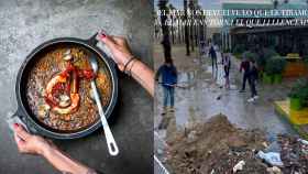 Imágenes de la paella solidaria por las playas de Barcelona del restaurante que ha tenido la iniciativa / GALLITO BARCELONA vía INSTAGRAM