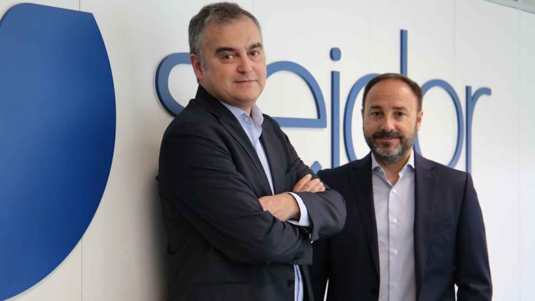 Alejandro Daniel y Eduard Farga, directores adjuntos de Seidor, grupo que copa el 95% del suministro informático del Ayuntamiento