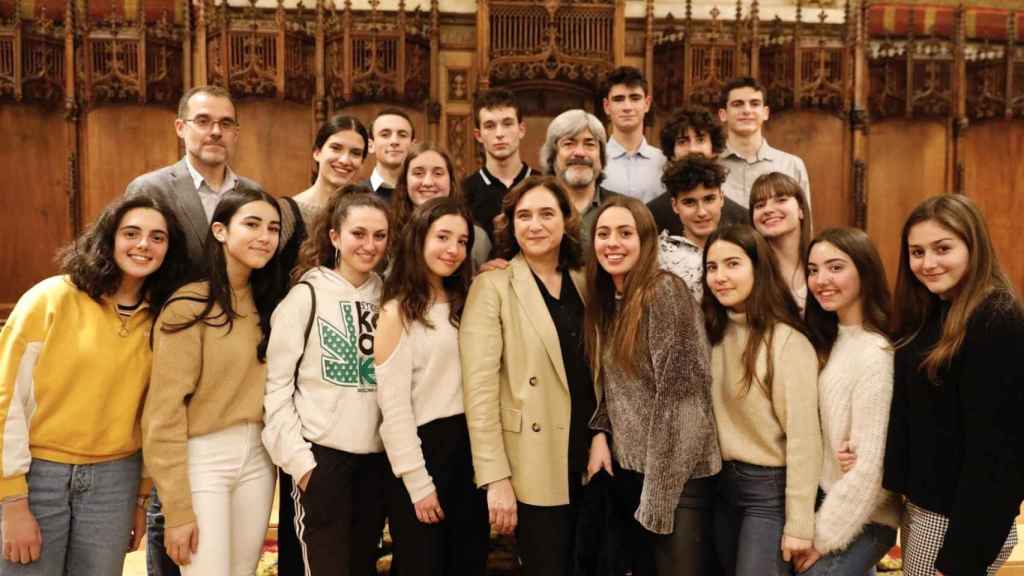 La alcaldesa de Barcelona, Ada Colau, en el acto de homenaje a las víctimas de Holocausto / AYUNTAMIENTO