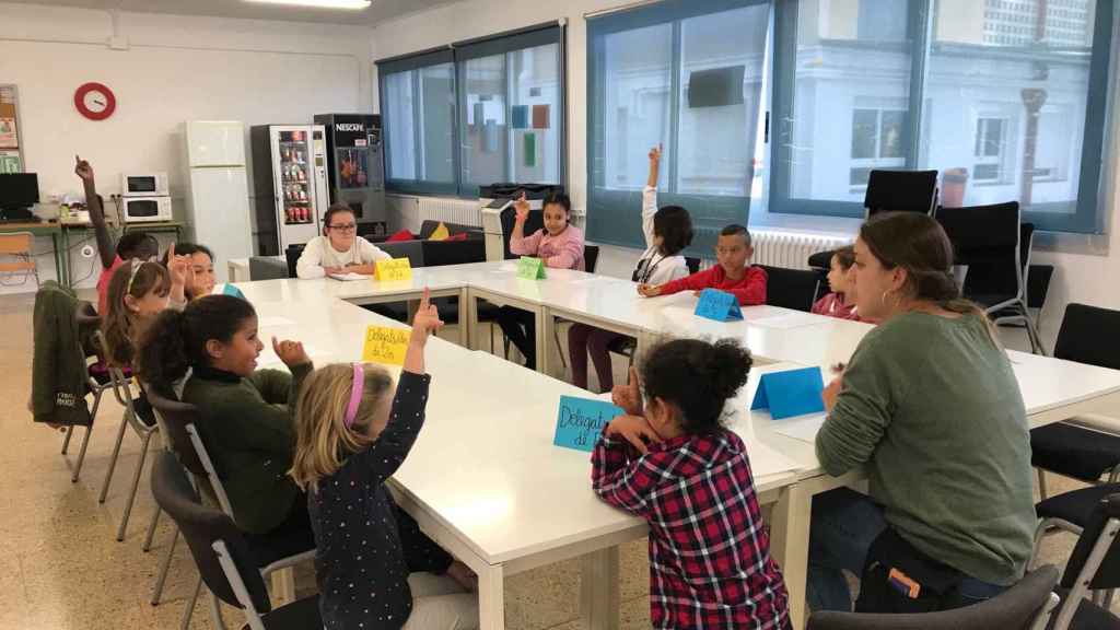 Interior de la escuela Auró de Terrassa