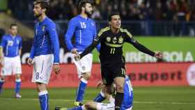 Pedro Rodríguez, durante un partido de la selección española / EFE