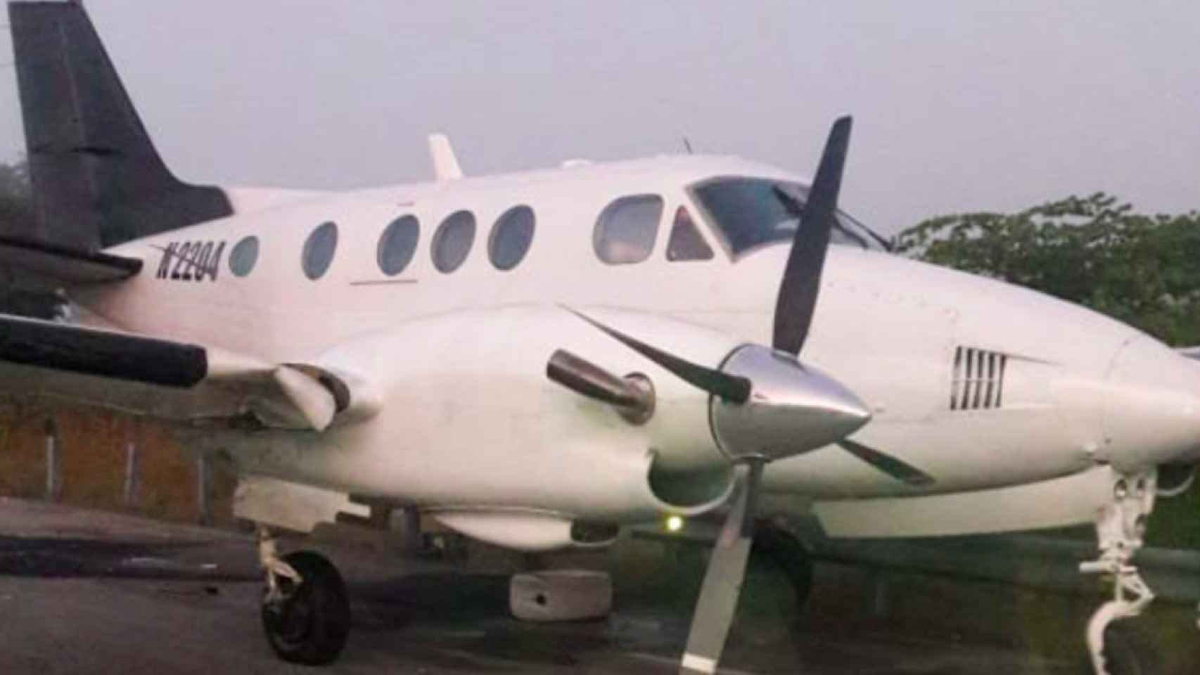 Foto de la avioneta retenida por la Secretaría de Defensa mexicana, el 27 de enero en el estado de Quintana Roo / TWITTER