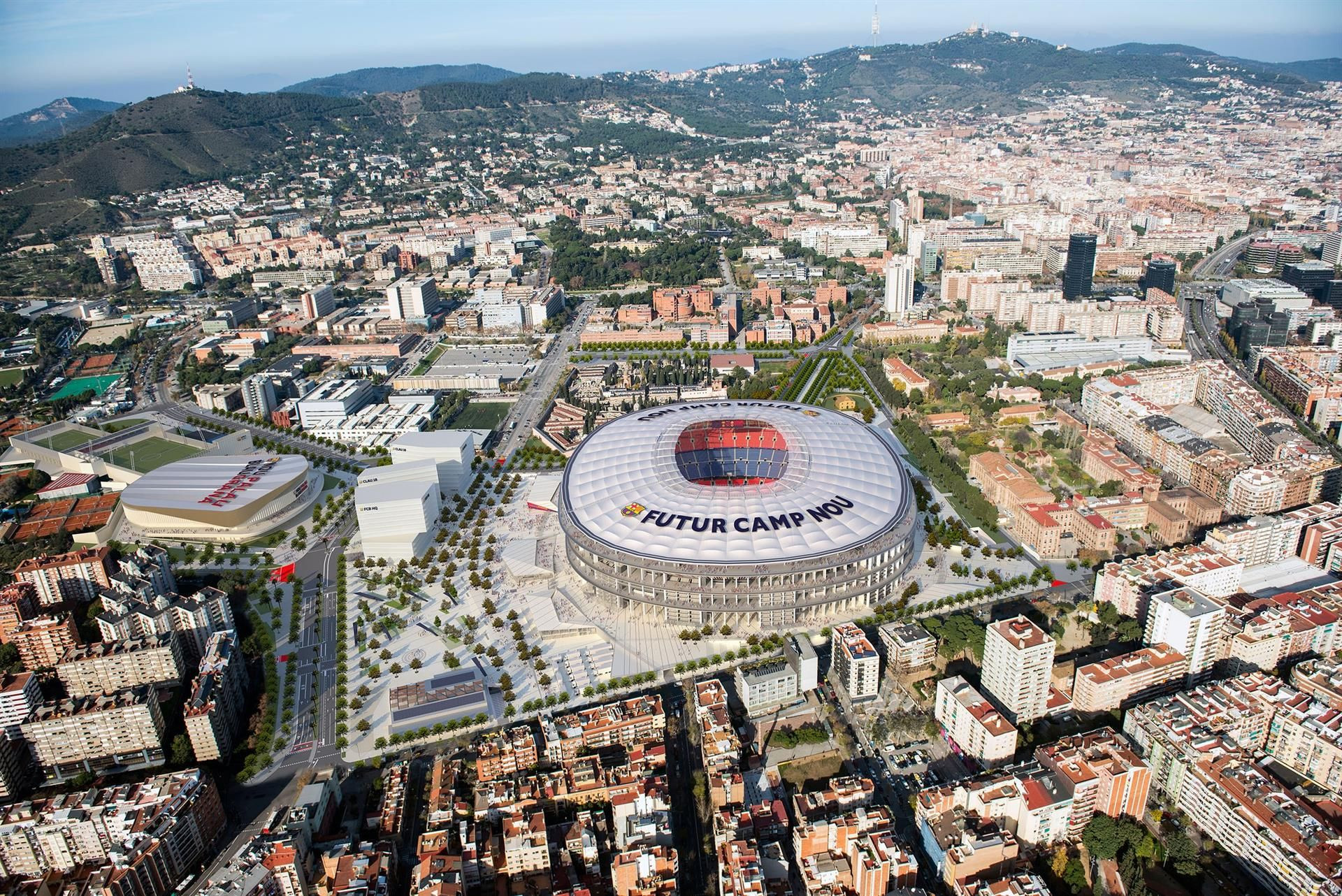 Imagen aérea del futuro Camp Nou / AJ BCN