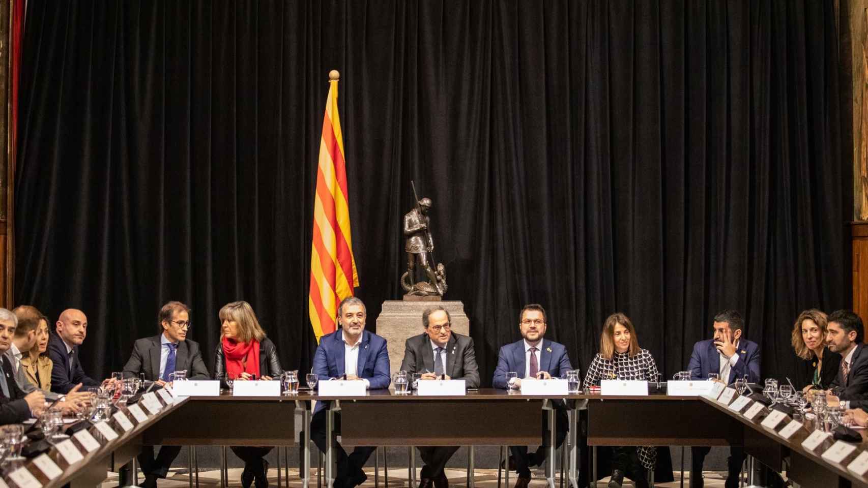 Reunión entre el Govern de la Generalitat y las empresas y administraciones relacionadas con el Mobile World Congress tras su cancelación / EP