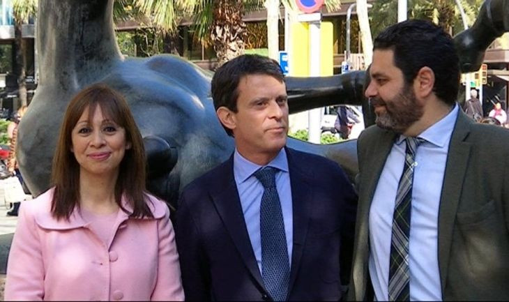 Marilén Barceló, Manuel Valls y Paco Sierra