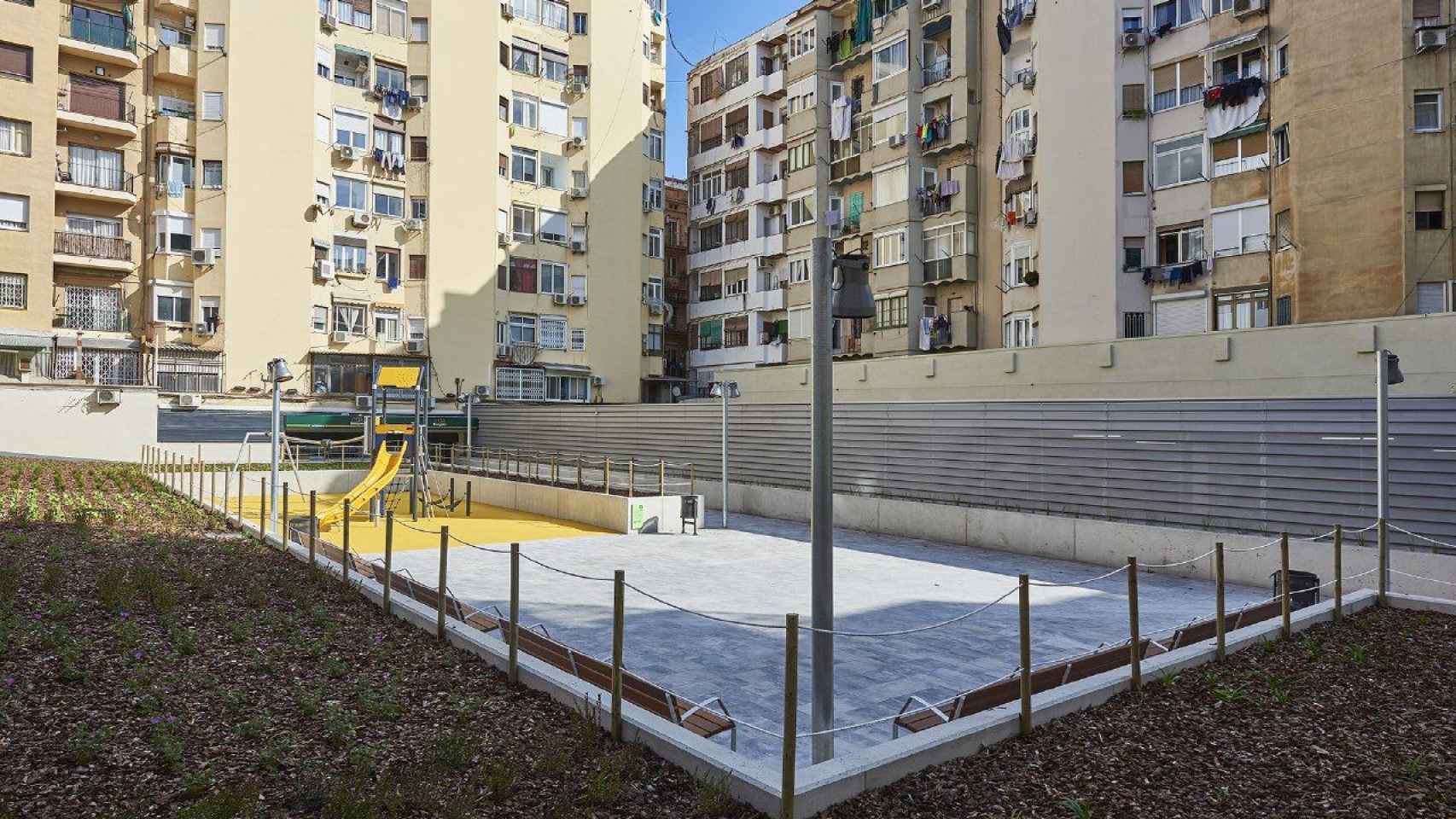 El interior de manzana del viejo cine Urgel / AYUNTAMIENTO DE BARCELONA