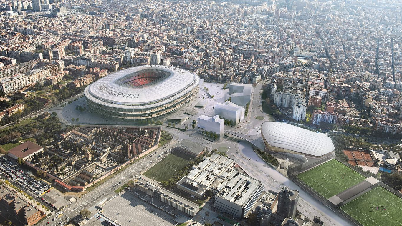 Panorámica virtual del futuro Camp Nou y del nuevo Palau Blaugrana / FCB