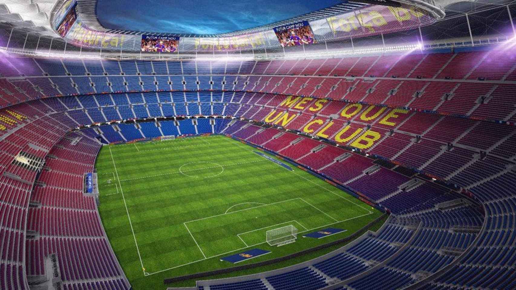 Panorámica del interior del Camp Nou