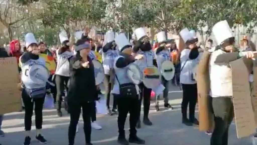 Momento de la representación de 'Un violador en tu camino' en el Besòs i Maresme / AAVV MARESME BCN