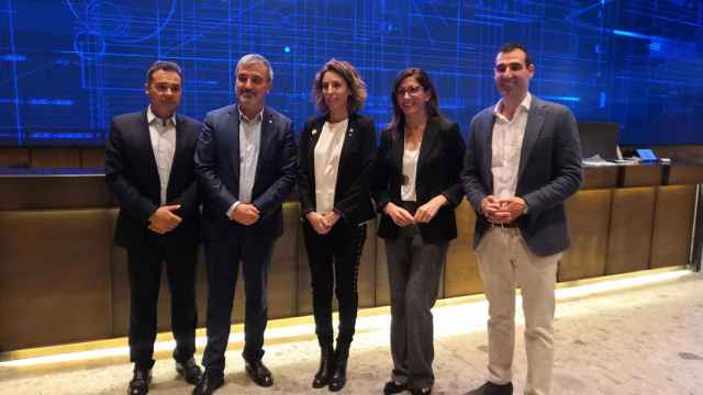 Jaume Collboni, Àngels Chacón, María Alsina y Miguel Vicente en una presentación del Tech Spirit Barcelona / EUROPA PRESS