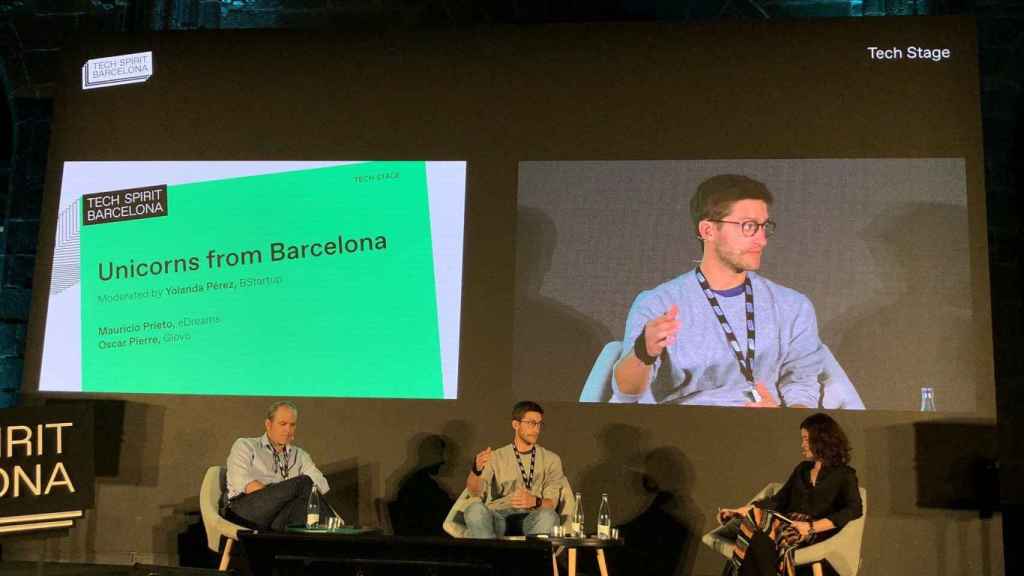 Óscar Pierre, consejero delegado de Glovo, durante su conferencia en el Barcelona Tech Spirit / TWITTER